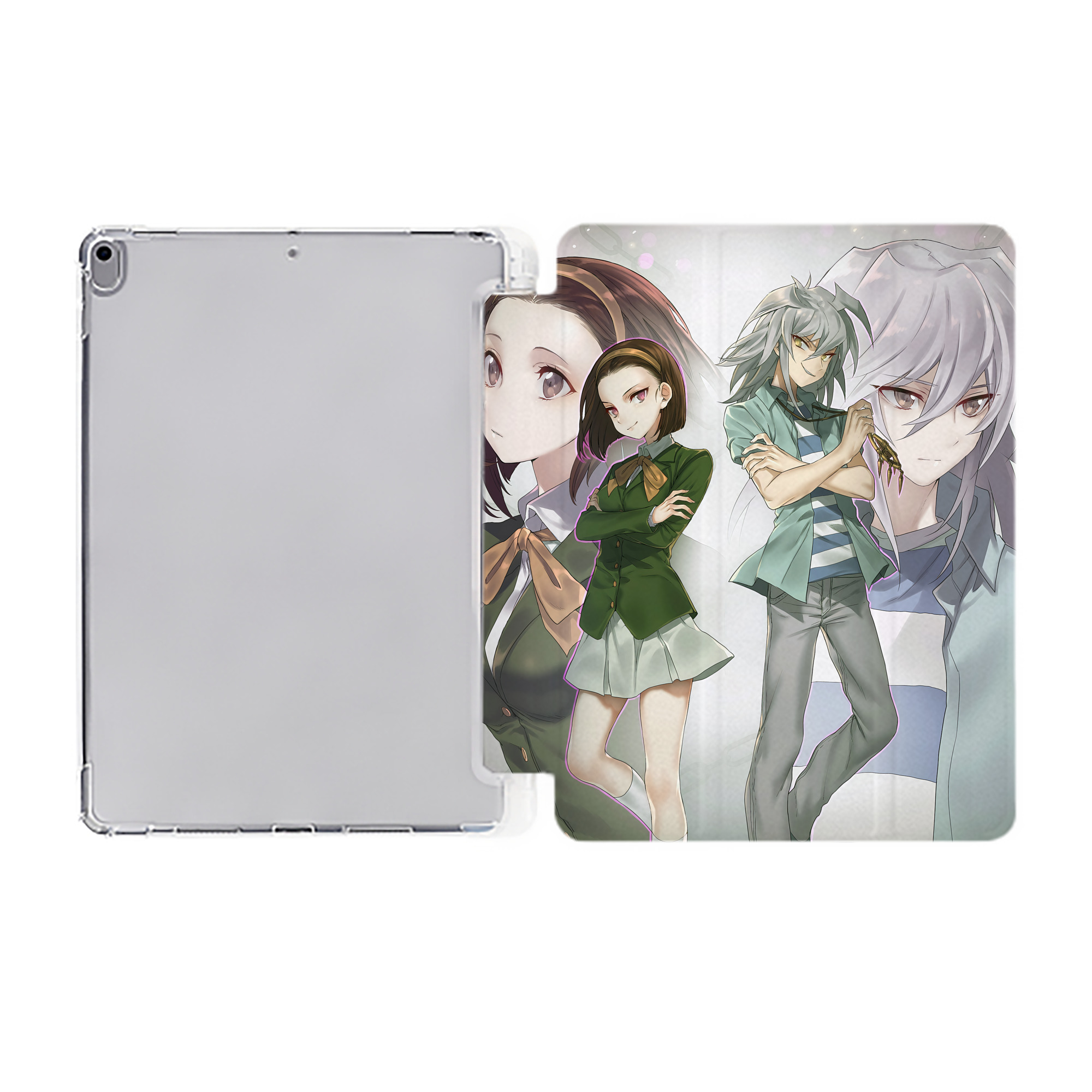 （画像用） 遊☆戯☆王 Yu-Gi-Oh! IPad ケース ペン収納付き 三つ折りスタンド PUレザー×シリコン 対応機種9.5/10.5/10.9インチ
